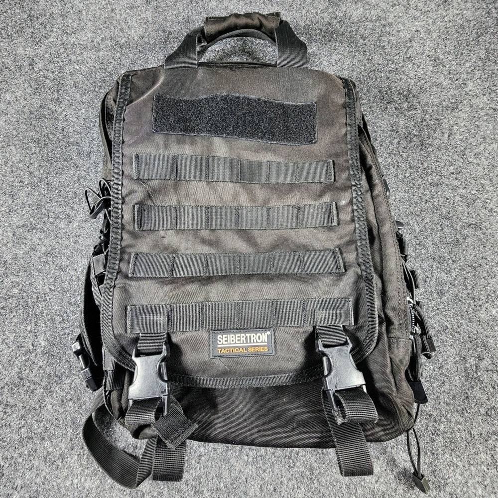 Seibertron‎ Tactical Series Backpack Black MOLLE Military Style Rucksack Bag